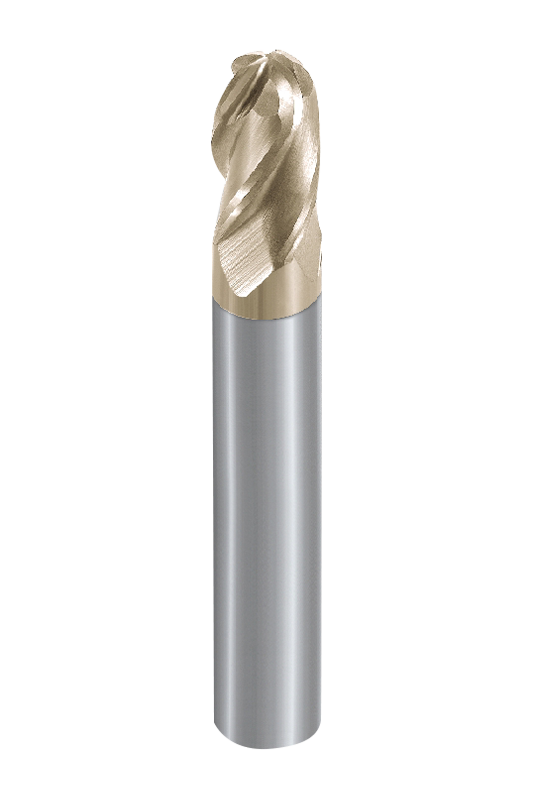 Bearbeitung von 4-schneidigen Kugelfräsern aus Titanlegierung